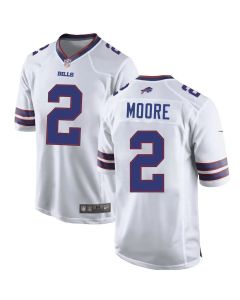 Men's Buffalo Bills #2 DJ Moore White Game Jersey (White)