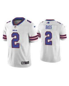 Men's Buffalo Bills #2 Tyler Bass White Vapor Untouchable Limited Stitched Jersey
