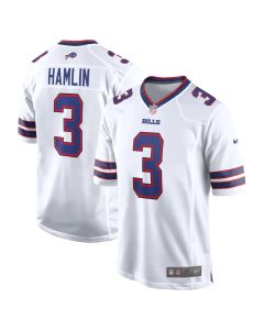 Men's Buffalo Bills #3 Damar Hamlin Nike White Game Jersey (White)