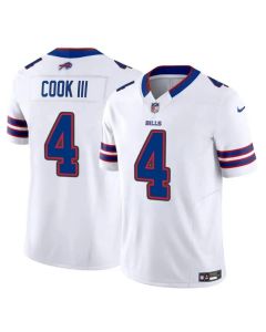 Men's Buffalo Bills #4 James Cook White 2023 F.U.S.E. Vapor Untouchable Limited Stitched Football Jersey