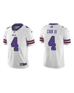 Men's Buffalo Bills #4 James Cook White Vapor Untouchable Limited Stitched Jersey