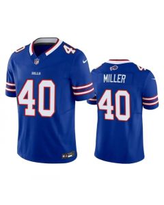 Men's Buffalo Bills #40 Von Miller Blue 2023 F.U.S.E. Vapor Untouchable Limited Stitched Jersey