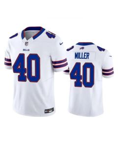 Men's Buffalo Bills #40 Von Miller White 2023 F.U.S.E. Vapor Untouchable Limited Stitched Jersey
