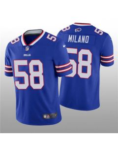 Men's Buffalo Bills #58 Matt Milano 2022 Royal Vapor Untouchable Limited Stitched Jersey