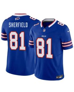Men's Buffalo Bills #81 Trent Sherfield Royal 2026 NFL Draft Vapor F.U.S.E. Limited Jersey (Royal)