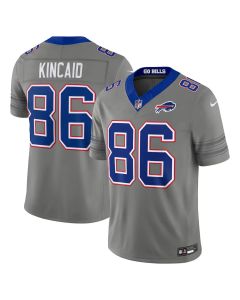 Men's Buffalo Bills #86 Dalton Kincaid Nike Gray Nickel City Vapor F.U.S.E. Limited Jersey (Gray)