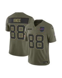 Men's Buffalo Bills #88 Dawson Knox Olive 2025 Salute to Service Retired Limited Jersey (Olive)