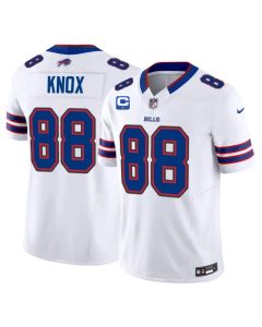 Men's Buffalo Bills #88 Dawson Knox White 2026 With 1-Star C Patch Vapor F.U.S.E. Untouchable Limited Jersey