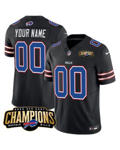 Men's Buffalo Bills Active Player Custom Black 2023 F.U.S.E. AFC East Champions Patch Stitched Football Jersey