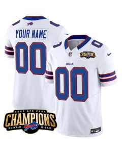 Men's Buffalo Bills Active Player Custom White 2023 F.U.S.E. AFC East Champions Patch Stitched Football Jersey