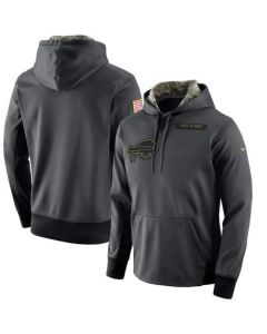 Men's Buffalo Bills Anthracite Salute to Service Player Performance Hoodie