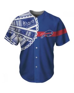 Men's Buffalo Bills Blue Baseball Jersey