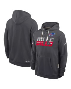 Men's Buffalo Bills Charcoal Sideline Standard Issue Top Prospect Dri-FIT Hoodie