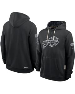 Men's Buffalo Bills Nike Black 2026 Salute to Service Sideline Dri-FIT Pullover Hoodie