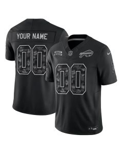 Men's Buffalo Bills Nike Black 2026 Salute to Service Vapor F.U.S.E. Limited Custom Jersey