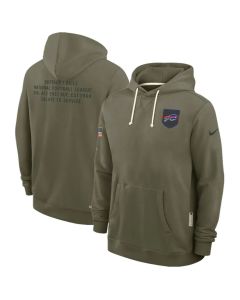 Men's Buffalo Bills Olive 2025 Salute to Service Pullover Hoodie (Olive)