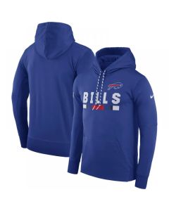 Men's Buffalo Bills Royal Sideline Team Name Performance Pullover Hoodie
