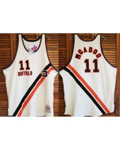 Men's Buffalo Braves #11 Bob McAdoo White Stitched Jersey
