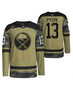 Men's Buffalo Sabres #13 Mark Pysyk 2022 Camo Military Appreciation Night Stitched Jersey