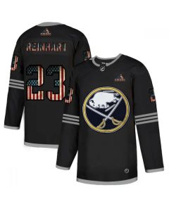 Men's Buffalo Sabres #23 Sam Reinhart Grey 2020 USA Flag Stitched NHL Jersey