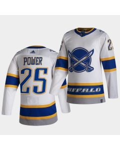 Men's Buffalo Sabres #25 Owen Power White Stitched Jersey (White)