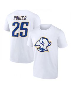 Men's Buffalo Sabres #25 Owen Power White T-Shirt