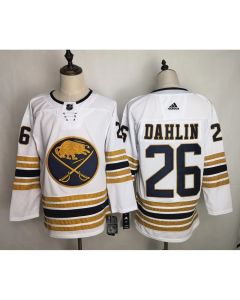 Men's Buffalo Sabres #26 Rasmus Dahlin 2019 White 50th Season Stitched NHL Jersey