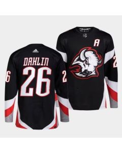 Men's Buffalo Sabres #26 Rasmus Dahlinl 2022-23 Black Stitched Jersey