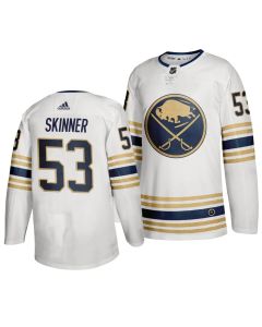 Men's Buffalo Sabres #53 Jeff Skinner 2019 White 50th Season Stitched NHL Jersey
