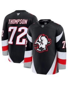 Men's Buffalo Sabres #72 Tage Thompson Black 2024-25 Alternate Stitched Hockey Premium Jersey
