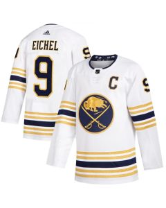 Men's Buffalo Sabres #9 Jack Eichel 2019 White 50th Season Stitched NHL Jersey