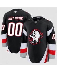 Men's Buffalo Sabres Active Player Custom Black 2024-25 Alternate Stitched Hockey Jersey