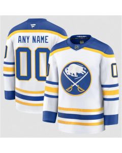 Men's Buffalo Sabres ACTIVE PLAYER Custom White 2024-25 Away Stitched Hockey Jersey