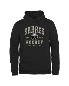 Men's Buffalo Sabres Black Camo Stack Pullover Hoodie