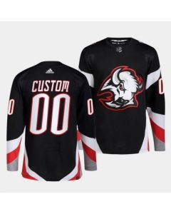 Men's Buffalo Sabres Custom 2022-23 Black Stitched Jersey