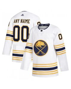 Men's Buffalo Sabres Custom White Stitched Jersey (White)