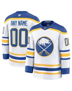 Men's Buffalo Sabres White Away Premium Custom Jersey