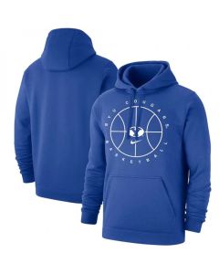 Men's BYU Cougars Royal Basketball Icon Club Fleece Pullover Hoodie
