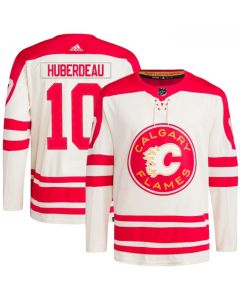 Men's Calgary Flames #10 Jonathan Huberdeau 2023 Cream Classic Primegreen Stitched Jersey