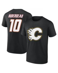 Men's Calgary Flames #10 Jonathan Huberdeau Black T-Shirt