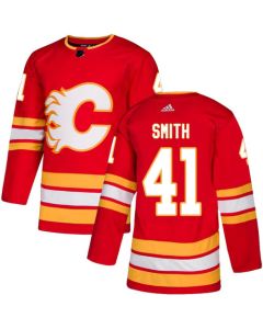 Men's Calgary Flames #41 Mike Smith Red Stitched NHL Jersey (Red)