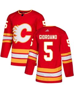 Men's Calgary Flames #5 Mark Giordano Red Stitched NHL Jersey