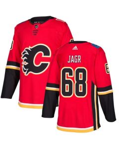 Men's Calgary Flames #68 Jaromir Jagr Red Stitched NHL Jersey (Red)
