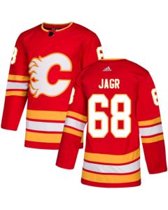 Men's Calgary Flames #68 Jaromir Jagr Red Stitched NHL Jersey