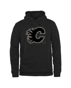Men's Calgary Flames Black Rink Warrior Pullover Hoodie