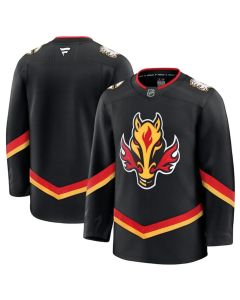 Men's Calgary Flames Blank Black 2024-25 Alternate Stitched Hockey Jersey