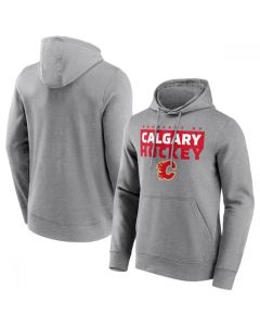Men's Calgary Flames Grey Gain Ground Hoodie