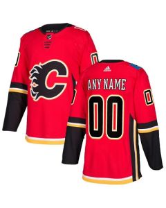 Men's Calgary Flames Personalized Authentic Red Home Stitched NHL Jersey