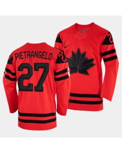 Men's Canada Hockey #27 Alex Pietrangelo 2022 Beijing Winter Olympic Red Stitched Jersey