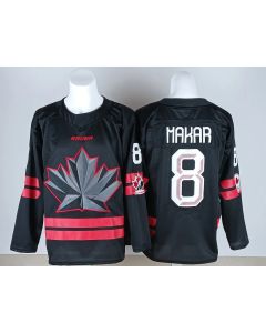 Men's Canada Hockey #8 Cale Makar Black 2026 Away Replica Jersey